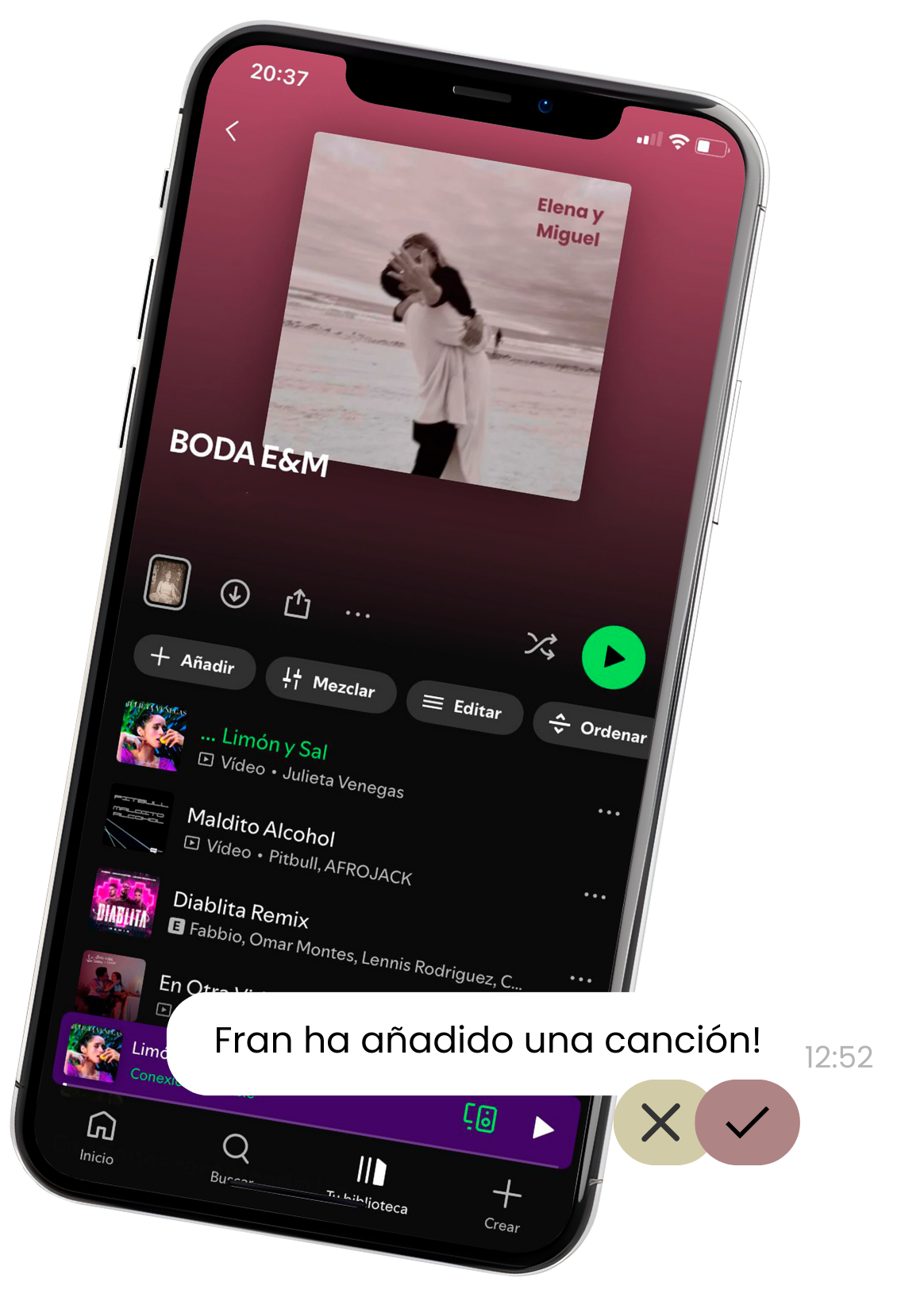 Playlist compartida en Spotify
